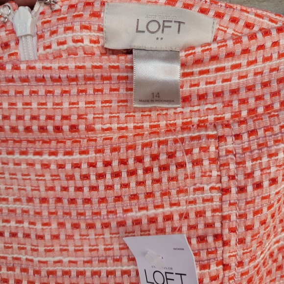 Ann Taylor Loft NWT Straight Pencil Tweed Mini Skirt Fully lined with pockets 14 - Picture 5 of 8